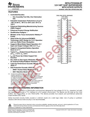 CLVTH16244AIZQLREP datasheet  